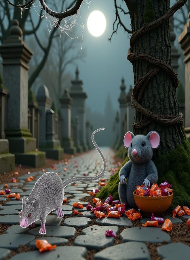 WaigN Plastic Halloween Rat, Realistic Fake Mouse for Party Decorations, Creepy Prank Props, Spooky April Fool's Day Trick, Lifelike Mice Figures for Party and Haunted House Decor, Decorations (Grey) - Image 2